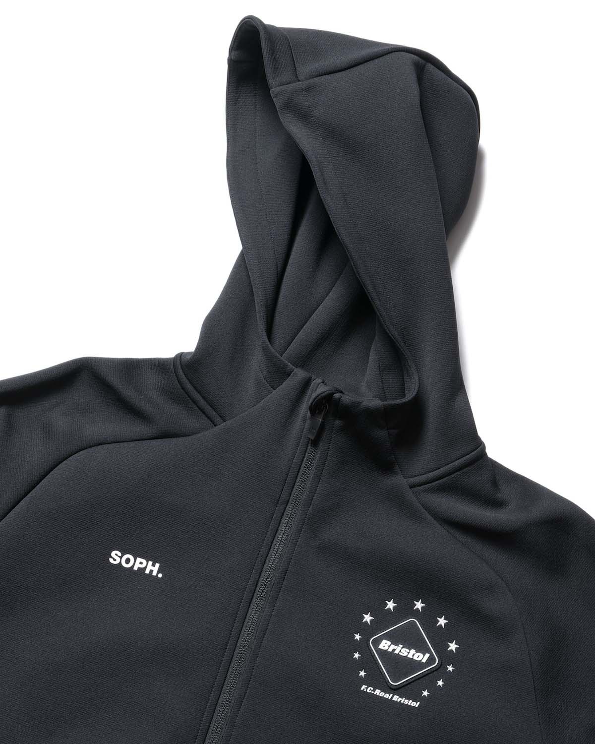 F.C.Real Bristol / QUARTER KNIT ESSENTIAL ZIP-UP HOODIE (Black)
